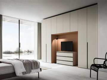EGO HINGED - Sectional wooden wardrobe by Santalucia Mobili - view 3